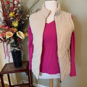 Cream colored corduroy vest